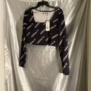 Adidas originals Long Sleeve Crop top NWT S
